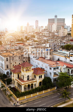 Kuba. Die Altstadt von Havanna. Ansicht von oben Stockfoto