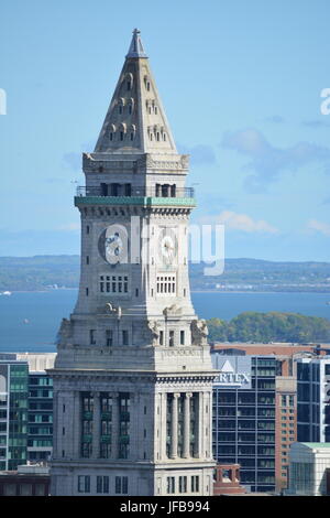 Der Custom House Tower in der Innenstadt von Boston Stockfoto