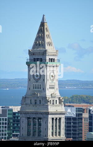 Der Custom House Tower in der Innenstadt von Boston Stockfoto