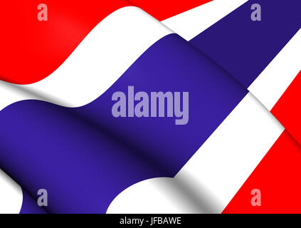 Flagge von Thailand Stockfoto