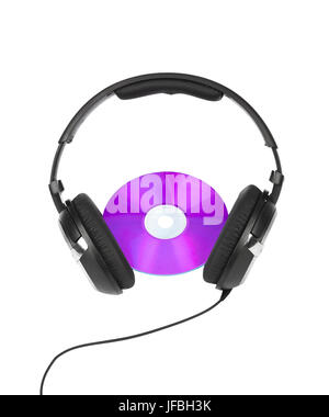 Kopfhörer und cd Stockfoto