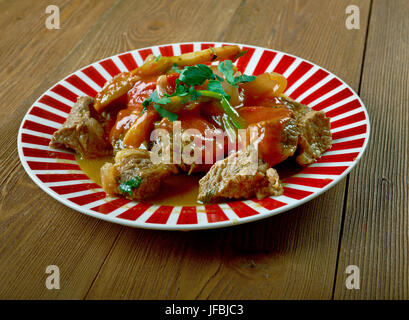 Marokkanische Tajine Makfoul Stockfoto