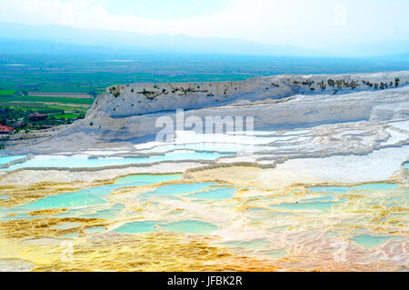 Kalksinterterrassen von Pamukkale, Türkei Stockfoto