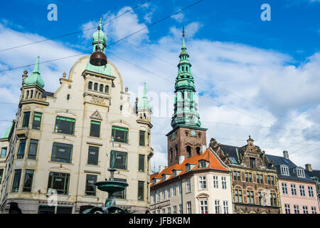 Amagertorv, Amager Square, Teil der Fußgängerzone Strøget, Kopenhagen, Dänemark Stockfoto