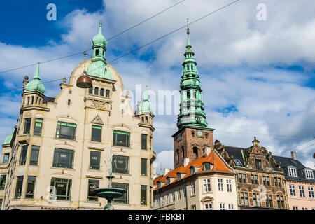 Amagertorv, Amager Square, Teil der Fußgängerzone Strøget, Kopenhagen, Dänemark Stockfoto