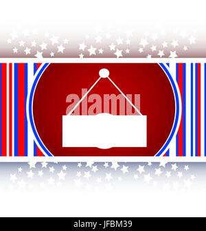 Zeichen auf Web Icon an Bord, Taste Stockfoto