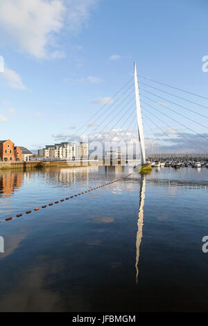 Swansea Marina segeln Brücke Stockfoto