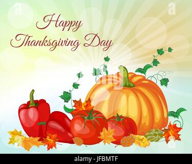 Erntedankfest-Grußkarte Stock Vektor