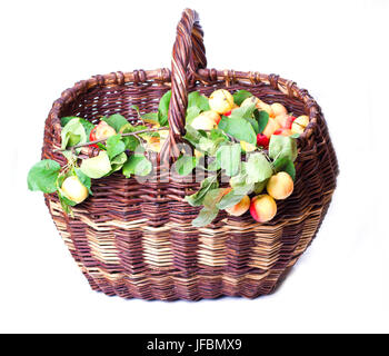 Korb mit Äpfeln Stockfoto