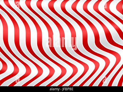 Rot-weiß gestreiften 3D-Textur Stock Vektor