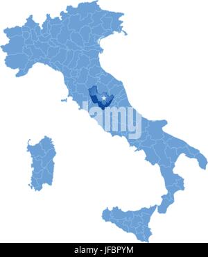 Karte von Italien, Terni Stock Vektor