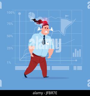 Böse Mann Negative Emotion Konzept Scheitern Geschäftsproblem Stock Vektor