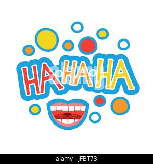 Lachen Sie Aufkleber, Chat Nachricht Label Symbol bunte Banner Stock Vektor