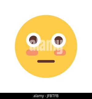 Gelbe Cartoon Gesicht schockiert Emoji Menschen Emotion Icon Stock Vektor