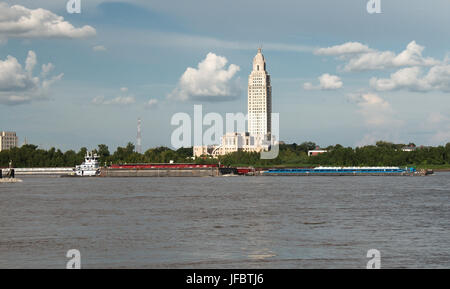 BATON ROUGE, LOUISIANA - 2013: Louisiana State Capitol Gebäude. Stockfoto