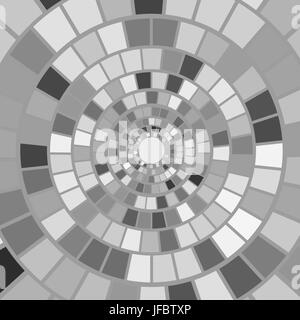 Graue Mosaik Hintergrund. Hypnotische bunte Mosaik-Muster Stock Vektor