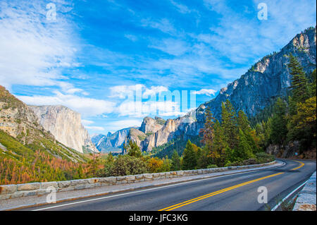 Yosemite Valley vom Tunnel View Point Stockfoto