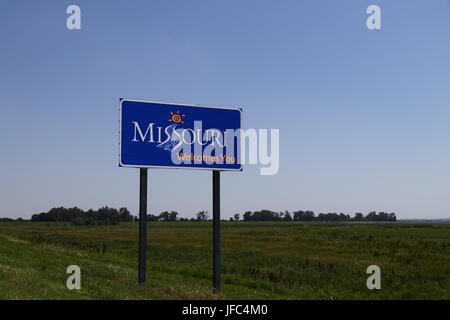 U.S. Highway Notausgangsschild für Missouri Stockfoto