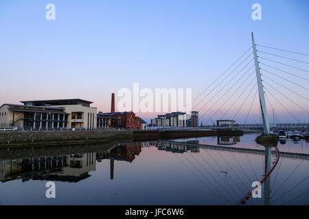 Swansea Marina Stockfoto