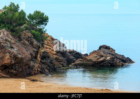 Sommer La Fosca Strand, Palamos, Spanien. Stockfoto