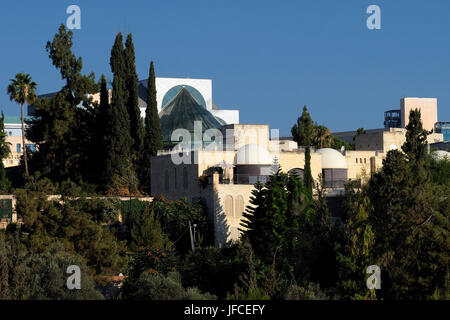 Blick auf die luxuriöse Wohn- Projekt namens David's Village oder Kfar David in den 80ern mit Neo-Oriental Funktion, Mamilla Nachbarschaft, mit Blick auf die Altstadt von Jerusalem Israel Stockfoto