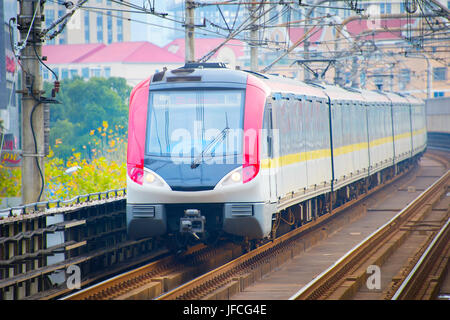 Die U-Bahn. Shanghai, China Stockfoto