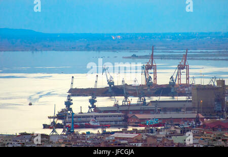 Hafen von Thessaloniki. Griechenland Stockfoto