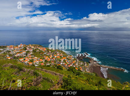 Dorf Seixal in Madeira Portugal Stockfoto