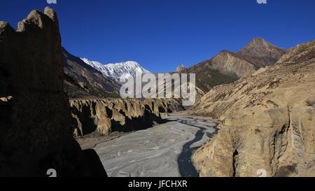 Blick von Manang Stockfoto