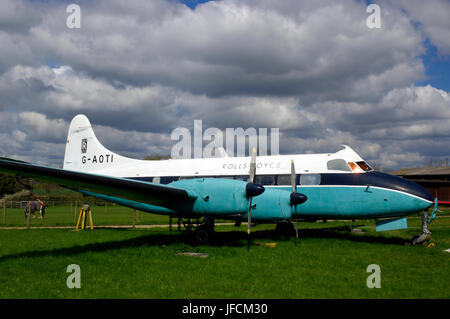 De Havilland DH114 Heron 2D, G-AOTI in Salisbury Hall, England. Stockfoto