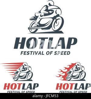 Vintage Café Racer Motorrad Logo isoliert auf weißem Hintergrund. Oldschool Motorrad T-shirt Desgn Elemente. Stock Vektor