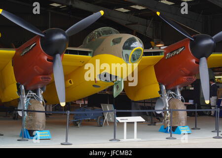 De Havilland Mosquito Prototyp W4050 in Salisbury Hall, England, Stockfoto