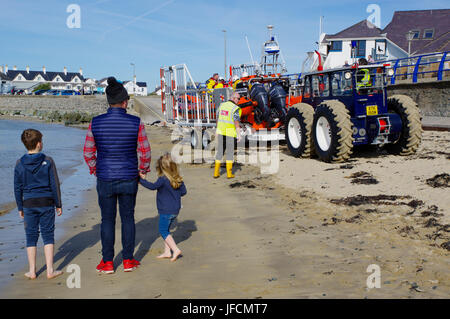 Trearddur Bay Rettungsboot Stockfoto