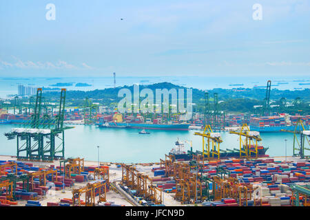 Industrielle Hafen Singapur Stockfoto