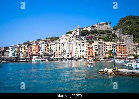 Porto Venere, Italien - Juni 2016 - Stadtbild Stockfoto