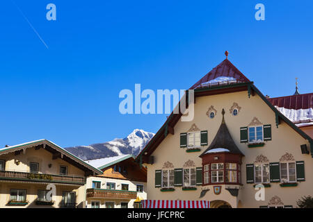 Berge ski Resort St. Gilgen Österreich Stockfoto