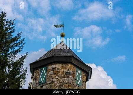 Turm der Burg in Heiligenhaus Hetterscheidt Stockfoto