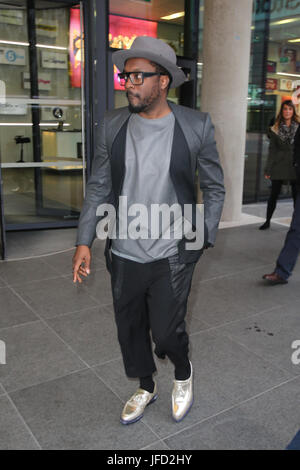 Will.i.am im BBC Breakfast Studio, Salford, UK. Stockfoto