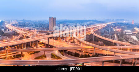 Panoramablick auf die Stadt interchange Stockfoto