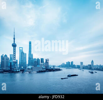 Shanghai Skyline Blick Stockfoto