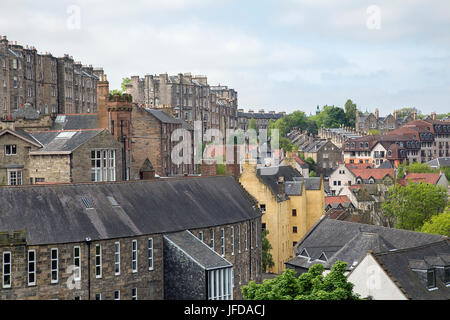 Stadthäuser in Edinburgh Stockfoto