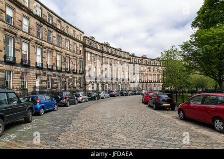 Stadthäuser in Edinburgh, Schottland Stockfoto