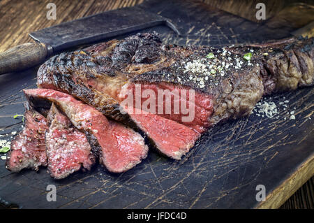 Grill Kobe Tomahawk Steak Stockfoto