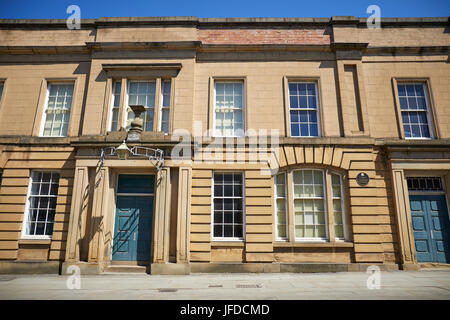 Liverpool Road ehemaligen Bahn Bahnhof Liverpool Manchester Railway weltweit ersten inter-City-Passagier-Bahnhof aus dem Jahr 1830 aufgeführt Grade 1 Stockfoto