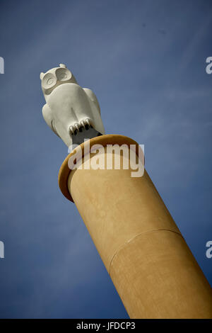 Oldham Eule Statuen The Old Town Hall Entwicklung, Parliament Square, Greaves Street Stockfoto