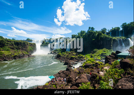 Größte Wasserfälle Unesco Welt Kulturerbe Anblick Foz de Iguazu, Argentinien Stockfoto