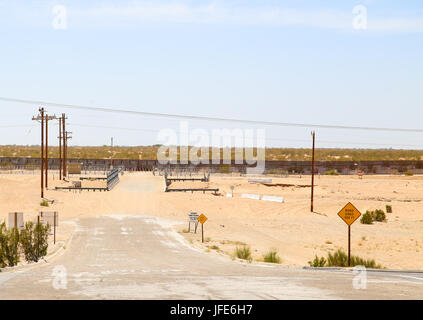 US-mexikanischen Grenzzaun Stockfoto