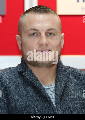 Adam Deines (SES-Boxing) Stockfoto