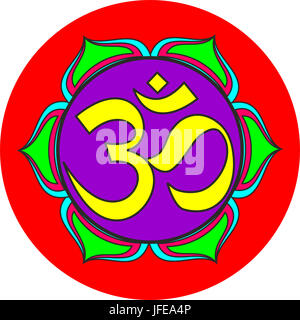 Om sacred Sound Symbol Stockfoto