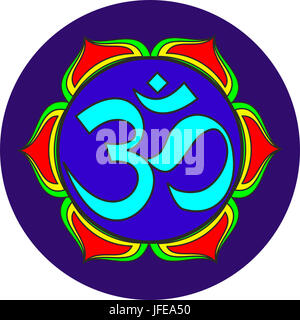 Om sacred Sound Symbol Stockfoto